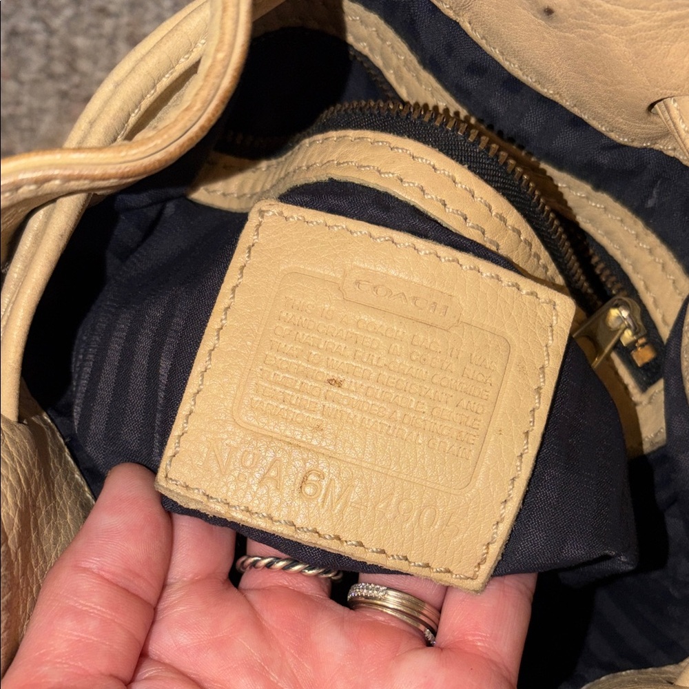 Vintage Coach Sonoma Drawstring Bucket Bag No 4905 Tan - Picture 7 of 10